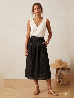 CARMEN MARC VALVO - Viscose Swing Skirt